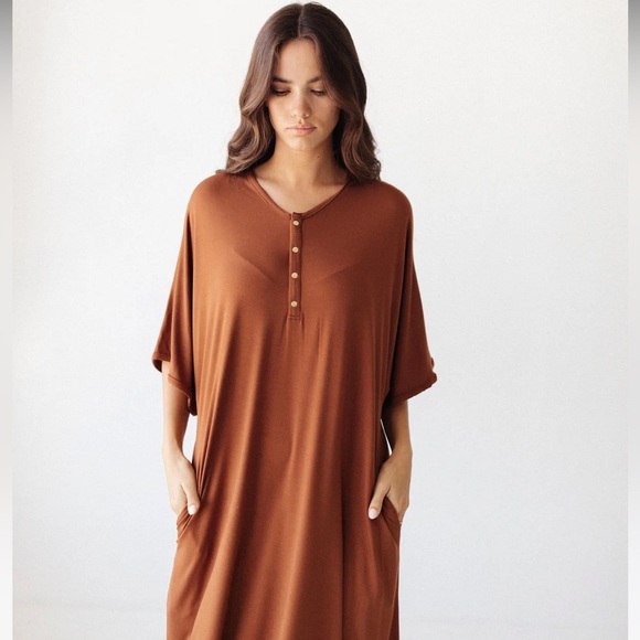 Dwell + Slumber Dresses & Skirts - Dwell + Slumber Brown Caftan Dress